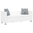 sofa 3-pers. kunstlæder hvid