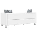 sofa 3-pers. kunstlæder hvid