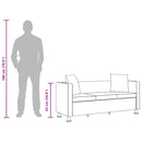 sofa 3-pers. kunstlæder hvid