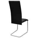 spisebordsstole 2 stk. cantilever-design kunstlæder sort