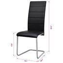 spisebordsstole 2 stk. cantilever-design kunstlæder sort