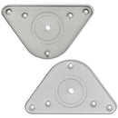 242147 4 Height Adjustable Table Legs Brushed Nickel 1100 mm