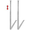 teleskopiske bordben i krom 710 mm - 1100 mm
