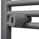 håndklæderadiator 600x1160 mm centralvarme lige grå