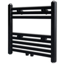 håndklæderadiator 480x480 mm centralvarme lige sort