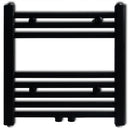 håndklæderadiator 480x480 mm centralvarme lige sort