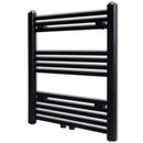 håndklæderadiator 600x764 mm centralvarme lige sort