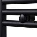 håndklæderadiator 600x764 mm centralvarme lige sort