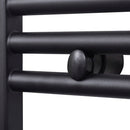 Håndklæderadiator 500x1160 mm centralvarme lige sort