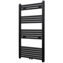håndklæderadiator 600x1160 mm centralvarme lige sort