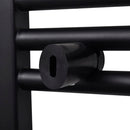 håndklæderadiator 600x1160 mm centralvarme lige sort