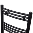 håndklæderadiator 480x480 mm centralvarme buet sort