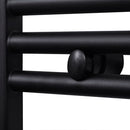 håndklæderadiator 480x480 mm centralvarme buet sort