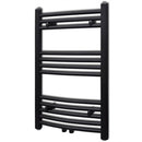 håndklæderadiator 500x764 mm centralvarme buet sort