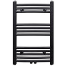 håndklæderadiator 500x764 mm centralvarme buet sort