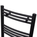 håndklæderadiator 500x764 mm centralvarme buet sort