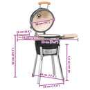 Kamado barbecue grill røgeovn keramisk 33 cm
