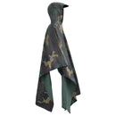 Vandtæt army-regnponcho til camping/vandreture camouflage