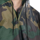 Vandtæt army-regnponcho til camping/vandreture camouflage