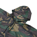 Vandtæt army-regnponcho til camping/vandreture camouflage