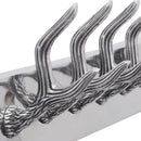 Knagerække/hatte-/slipseholder i aluminium sølv