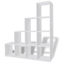trappereol/displayreol 142 cm hvid