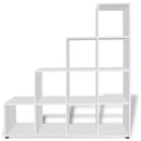 trappereol/displayreol 142 cm hvid