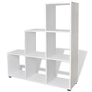 trappeformet bogreol/displayhylde 107 cm hvid