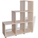 trappeformet bogreol/displayhylde 107 cm egetræsfarve