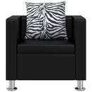sofasæt 3-pers. og 2-pers. sofa m. lænestol kunstlæder sort