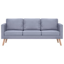 sofasæt 2-pers. og 3-pers. sofa stof lysegrå