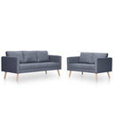 sofasæt 2-pers. og 3-pers. sofa stof mørkegrå