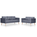 sofasæt 2-pers. og 3-pers. sofa stof mørkegrå
