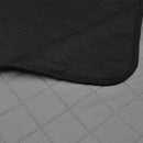 dobbeltsidet quiltet sengetæppe sort og grå 230 x 260 cm