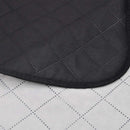 Dobbeltsided quiltet sengetæppe sort/hvid 170 x 210 cm