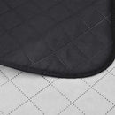 Dobbeltsided quiltet sengetæppe sort/hvid 230 x 260 cm