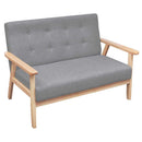 sofasæt 2 dele stof lysegrå