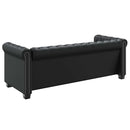 2-personers og 3-personers Chesterfield sofaer kunstlæder sort