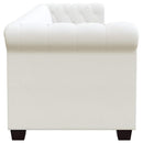 2-personers og 3-personers Chesterfield sofaer kunstlæder hvid
