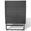 foldbar skammel polyrattan sort