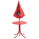 udendørs bistrosæt til børn 3 dele med parasol rød