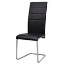 spisebordsstole med cantilever 6 stk. kunstlæder sort