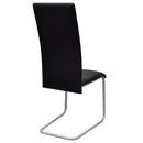 spisebordsstole med cantilever 6 stk. kunstlæder sort