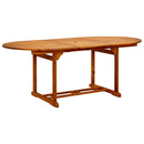 havebord (150-200)x100x75 cm massivt akacietræ