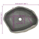 håndvask (45-53)x(34-41) cm oval flodsten