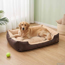 hundeseng XXL brun og beige