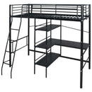 Seng med madras Sort 200 x 90 cm Metal