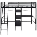 Seng med madras Sort 200 x 90 cm Metal