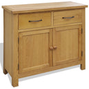 skænk 90x33,5x83 cm massivt egetræ
