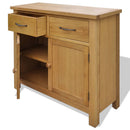 skænk 90x33,5x83 cm massivt egetræ